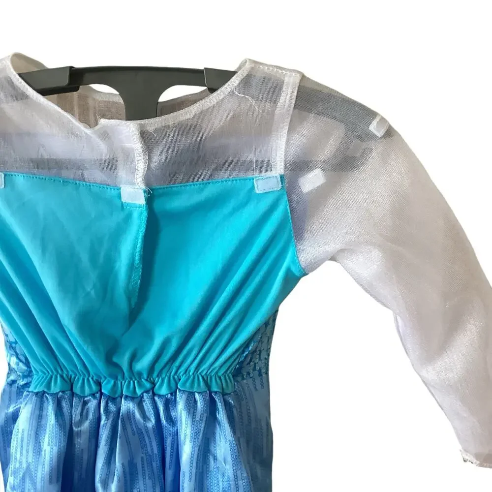 Disney Frozen Costume Reversible Dress Plays Music Missing Cape Size 4-6X